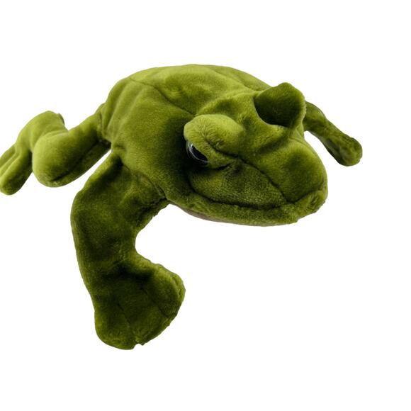 Folkmanis Puppet Frog Green 9" Hand Show Play Stuffed Animal Plush - Picture 1 of 5